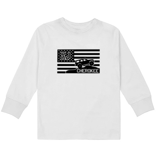 Discover Jeep Cherokee XJ American Flag Kids Long Sleeve T Shirts