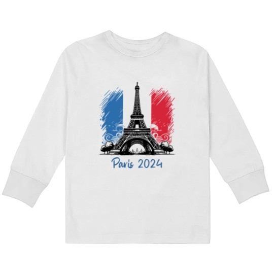 Discover Summer Games, 2024 Paris Olympics, France Kids Long Sleeve T Shirts