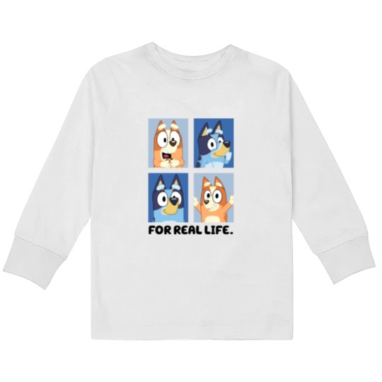 Discover BlueyDad For A Real Life Kids Long Sleeve T Shirts | BlueyDad And Bingo Kids Long Sleeve T Shirts