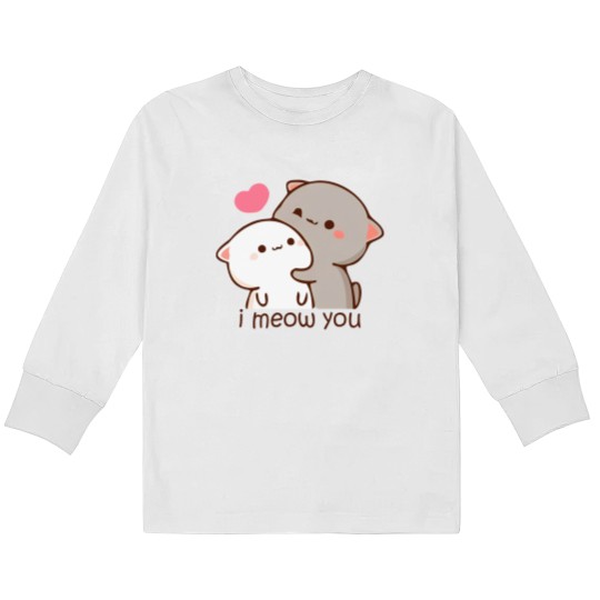 Discover Peach and goma mochi cat Kids Long Sleeve T Shirts