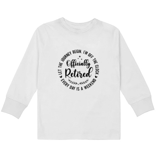 Discover Officially Retired 2024 Funny Kids Long Sleeve T-shirt