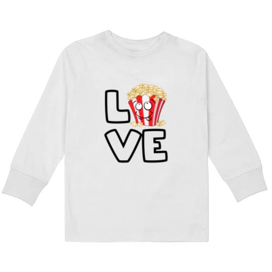 Discover Love Popcorn - Popcorn Lovers - Kids Long Sleeve T Shirts