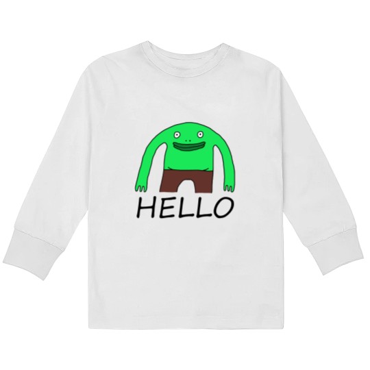 Discover Smiling friends Mr Frog sticker Sticker Kids Long Sleeve T Shirts
