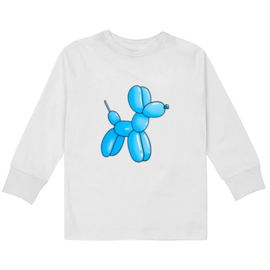 Discover Blue Cartoon Ballon dog Kids Long Sleeve T Shirts