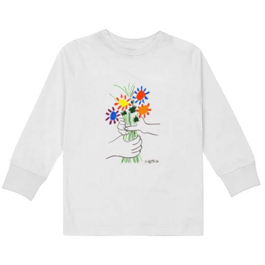 Discover Flowers Bouquet by Pablo Picasso Kids Long Sleeve T Shirts