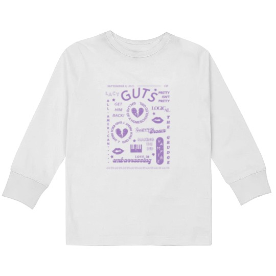 Discover Olivia Rodrigo Guts Graphic Fan Kids Long Sleeve T Shirts, Music Album Kids Long Sleeve T Shirts