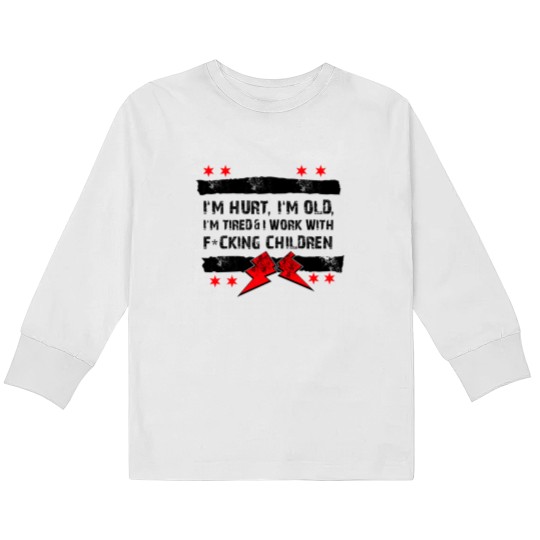 Discover Old Man Punk - Hurt, Old, Tired Kids Long Sleeve T-Shirts