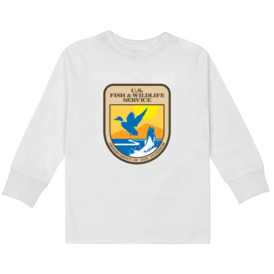Discover US Fish and Wildlife Service Active Kids Long Sleeve T Shirts