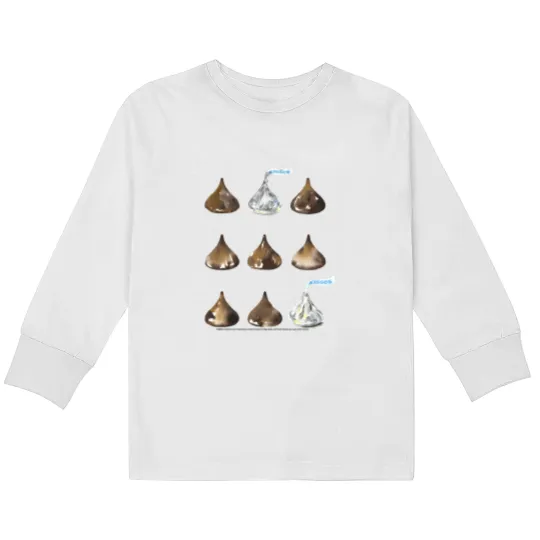 Discover Hersheys Kisses Multiple Grid Design Kids Long Sleeve T Shirts