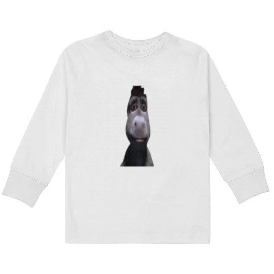 Discover Staring Donkey from shrek Kids Long Sleeve T Shirts