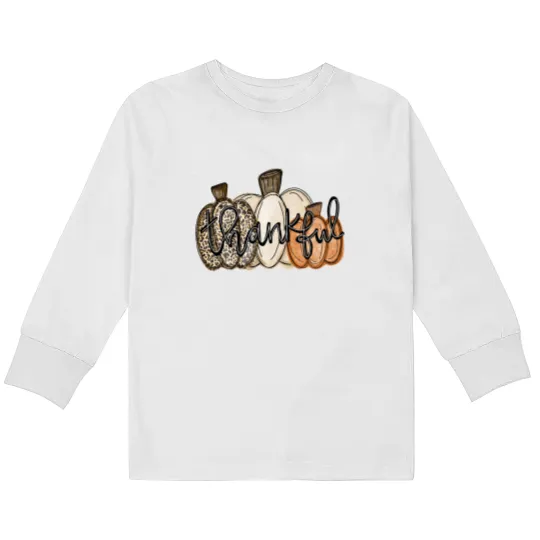 Discover Love Fall Y'All Kids Long Sleeve T Shirts, Leopard Pumpkin Print Fall Kids Long Sleeve T Shirts