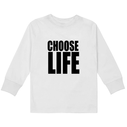 Discover George Michael Choose Life Kids Long Sleeve T Shirts, 80s Slogan Kids Long Sleeve T Shirts, Celebrity Retro Vintage Kids Long Sleeve T Shirts