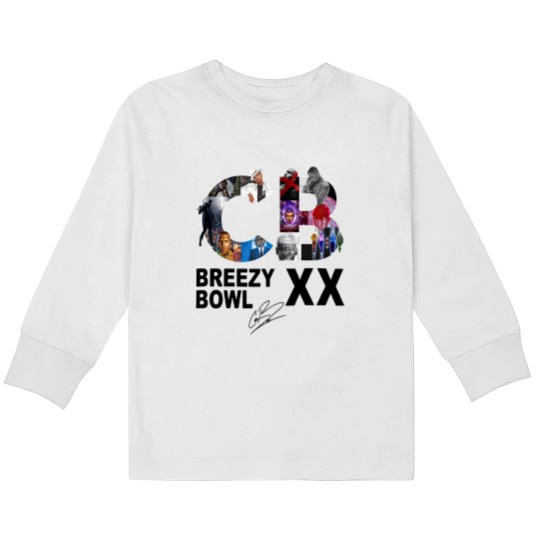 Discover Breezy Bowl XX Kids Long Sleeve T Shirts, Chris Brown Breezy Bowl XX Tour Kids Long Sleeve T Shirts