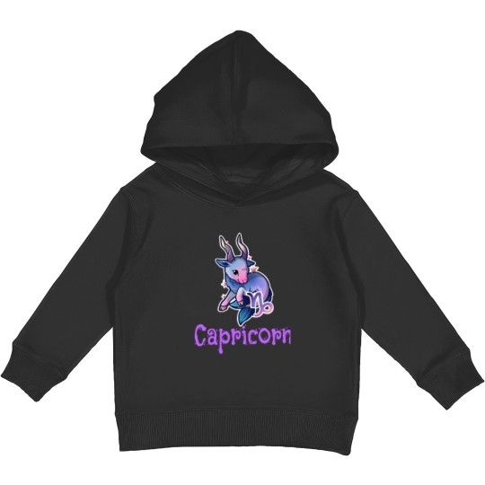 Discover Capricorn Zodiac Sign Kawaii Goat Kids Pullover Hoodies