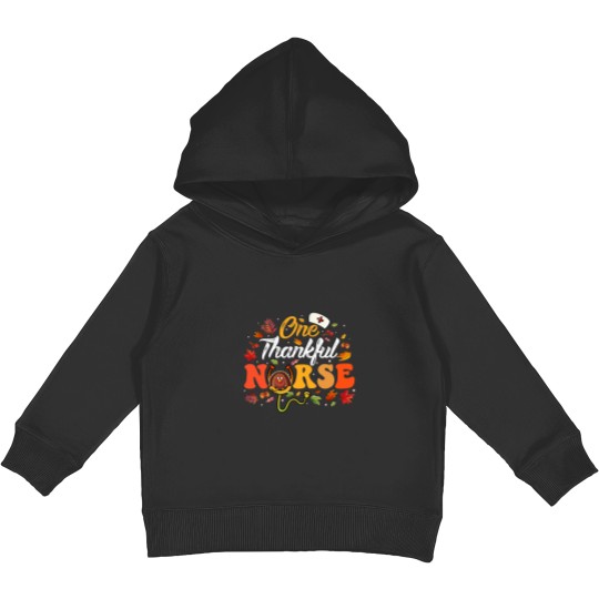 Discover One Thankful  Stethoscope Turkey Autumn Kids Pullover Hoodies