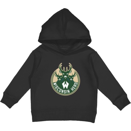 Discover Wisconsin herd Kids Pullover Hoodies