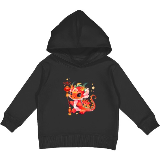 Discover chinese new year 2024 year of the dragon lunar celebrations t Kids Pullover Hoodies