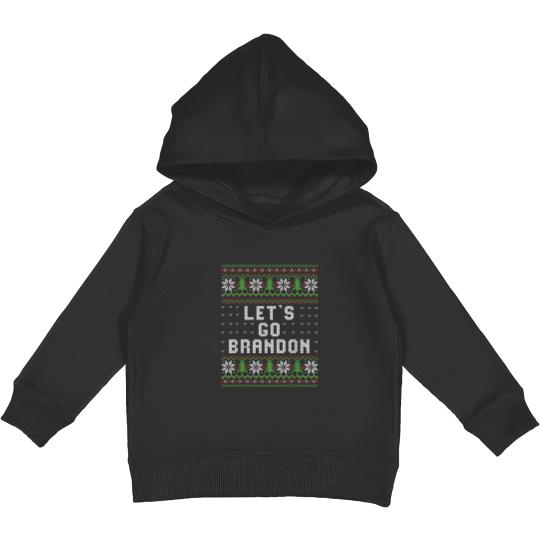 Discover Let 39 S Go Brandon Ugly Christmas Sweater Kids Pullover Hoodies