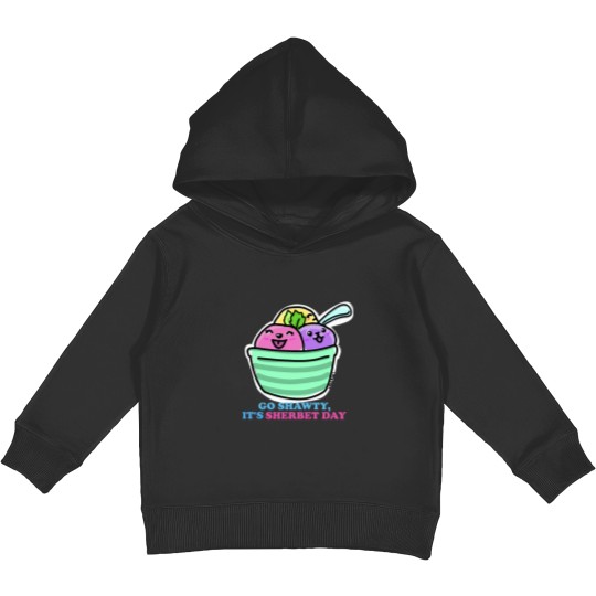 Discover GO SHAWTY ITS SHERBET DAY Bad bleep Kids Pullover Hoodies