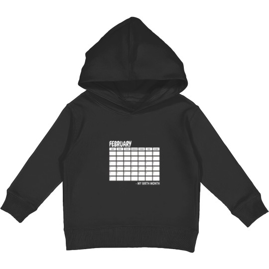 Discover Birth Month - February Black Kids Pullover Hoodies