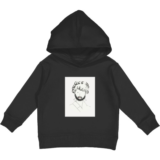 Discover Vintage Guy Line Drawing by Charles Martin Kids Pullover Hoodies
