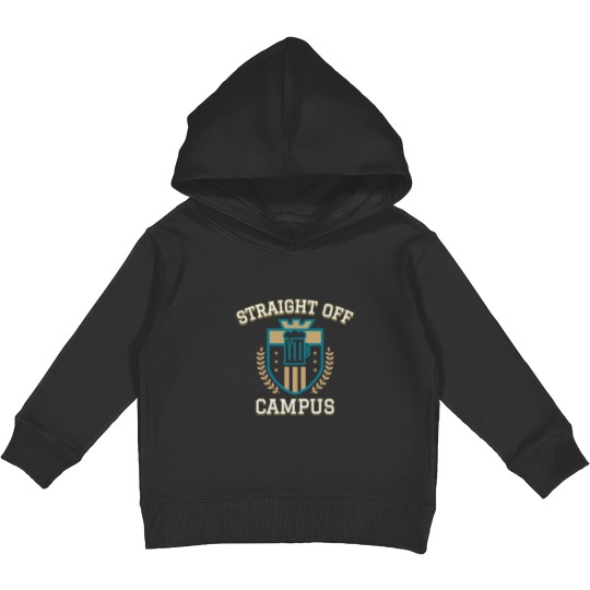 Discover Straight Off Campus-Beer Crest Kids Pullover Hoodies