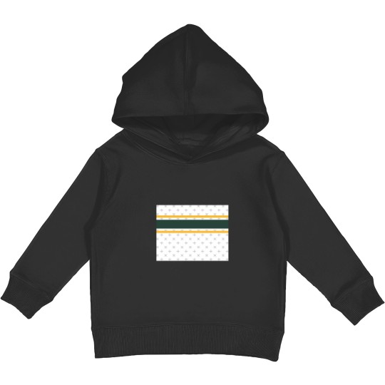 Discover White, Green, &amp Gold Power Stripe Kids Pullover Hoodies