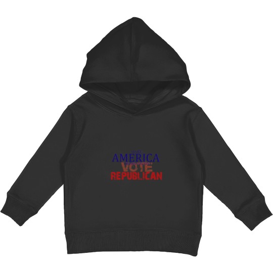 Discover Makse America broke again Vote Republican Kids Pullover Hoodies