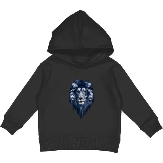 Discover the blue lion Sticker Kids Pullover Hoodies