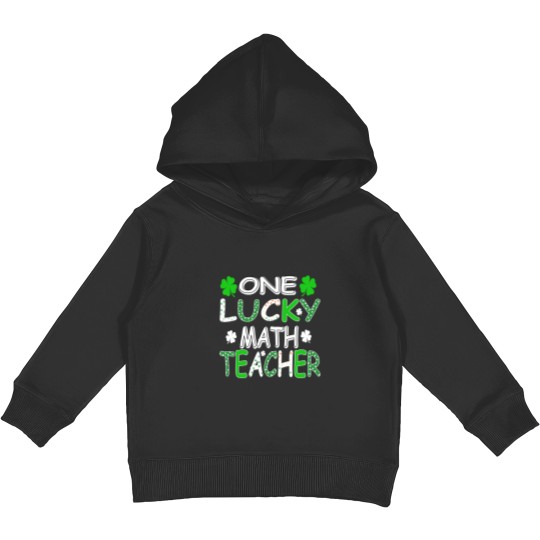 Discover One Lucky Math Teacher Patrick’s Day Premium Kids Pullover Hoodies