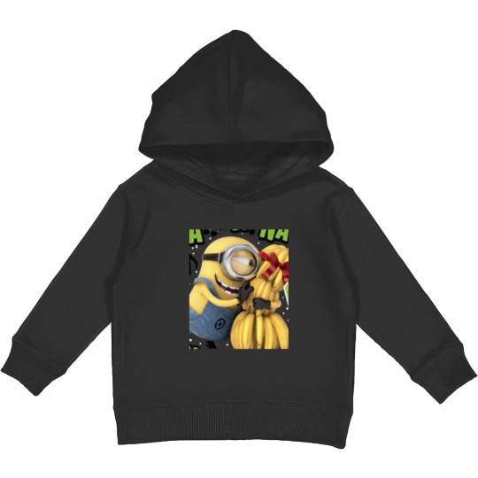Discover Despicable Me Minion Banana Present Christmas Kids Pullover Hoodies