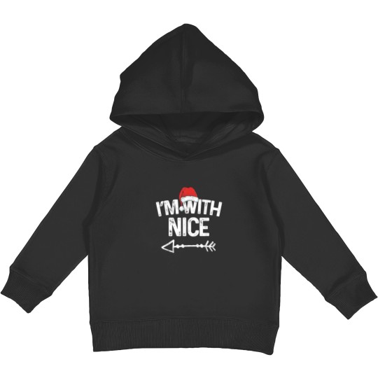 Discover I'm With Nice Matching Christmas Couples Costume Kids Pullover Hoodies