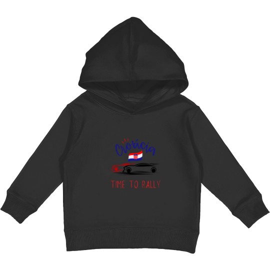 Discover Croatia Time to Rally car rallyingcar rallying t Active Kids Pullover Hoodies