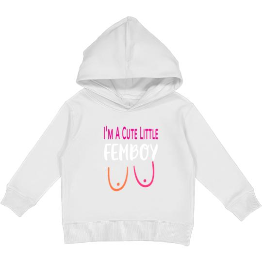 Discover I'm A Cute Little Femboy Aesthetic Sissy Kids Pullover Hoodies