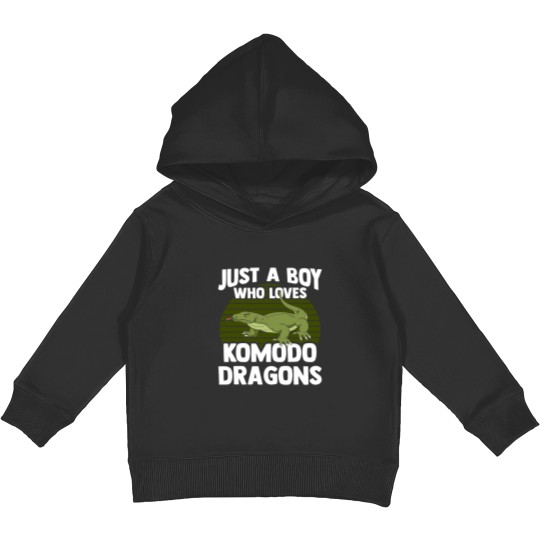 Discover Just A Boy Who Loves Komodo Dragons Komodo Dragon Lover Kids Pullover Hoodies