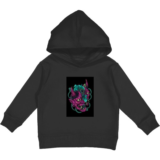 Discover Japanese Hannya Mask Kids Pullover Hoodies