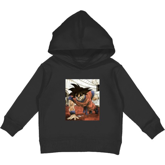 Discover Goku training Kids Pullover Hoodies
