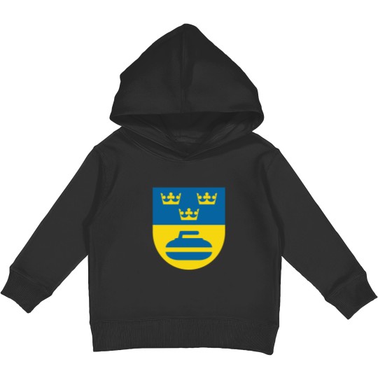 Discover Sweden Curling Kids Pullover Hoodies