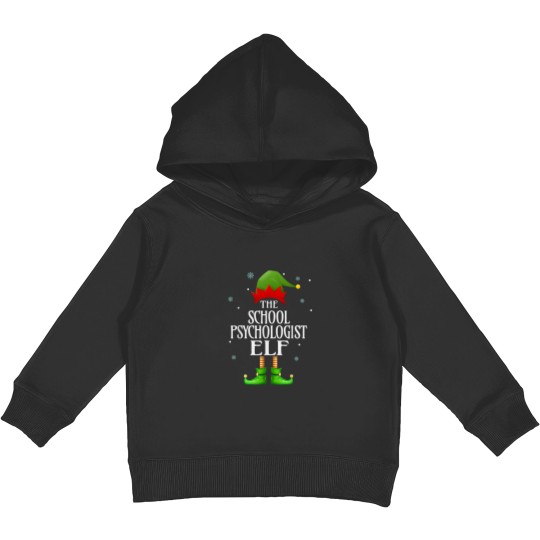 Discover School Psychologist Elf Xmas Funny Family Matching Christmas Kids Pullover Hoodies