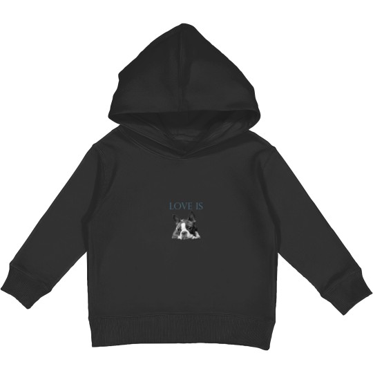 Discover Love Is Boston Terrier Bostie Kids Pullover Hoodies