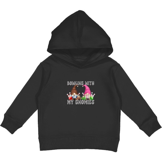 Discover Kids Bowling With My Gnomies Funny Saying Gnome Graphic Tee 6277 Kids Pullover Hoodies