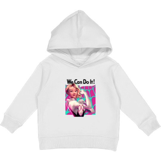 Discover Gwen Can Do Whatever A Spider Can Kids Pullover Hoodies