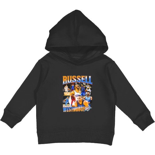 Discover Russell Westbrook OKC Vintage Kids Pullover Hoodies, Russell Westbrook Fan Tees, Basketball Kids Pullover Hoodies