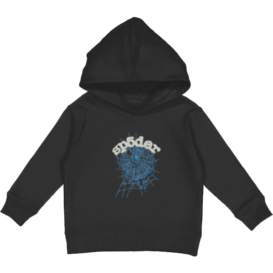 Discover Streetwear Inspired Sky Blue Web Kids Pullover Hoodies