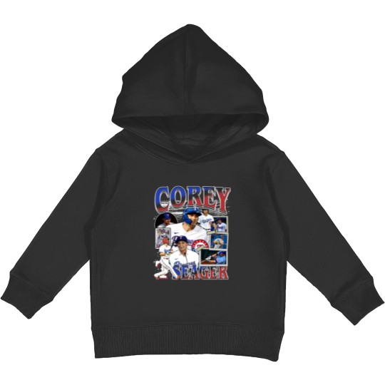 Discover Vintage 90s Graphic Style Corey Seager Kids Pullover Hoodies, Vintage Sport Kids Pullover Hoodies