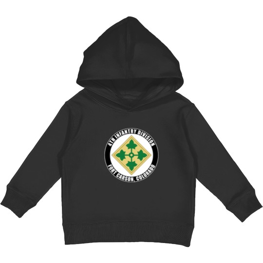Discover 4th Infantry Division Fort Carson Colorado Emblem Kids Pullover Hoodies