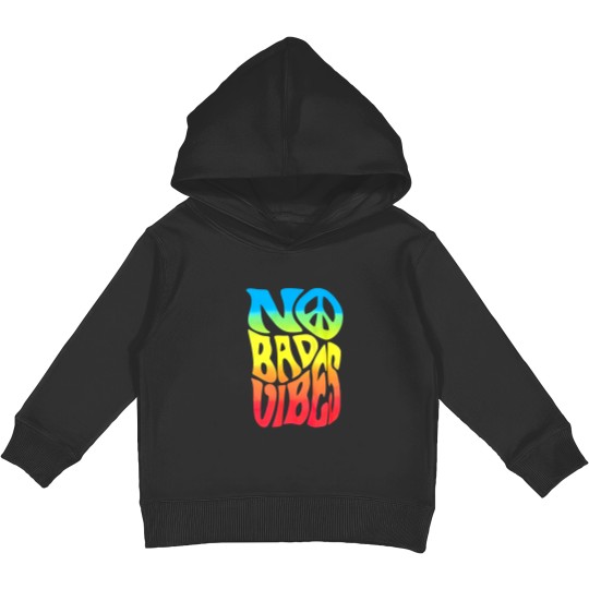 Discover No bad vibes large navy Kids Pullover Hoodies