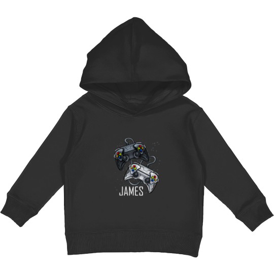 Discover James Video Game Online Gaming Gamer Player Boys Name 3911 Kids Pullover Hoodies