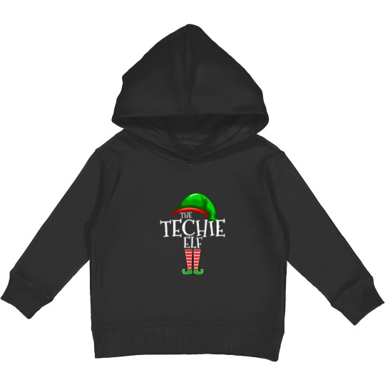 Discover The Techie Elf Family Matching Group Christmas Gift Funny Kids Pullover Hoodies