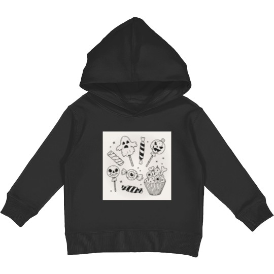 Discover Halloween candy pack Kids Pullover Hoodies